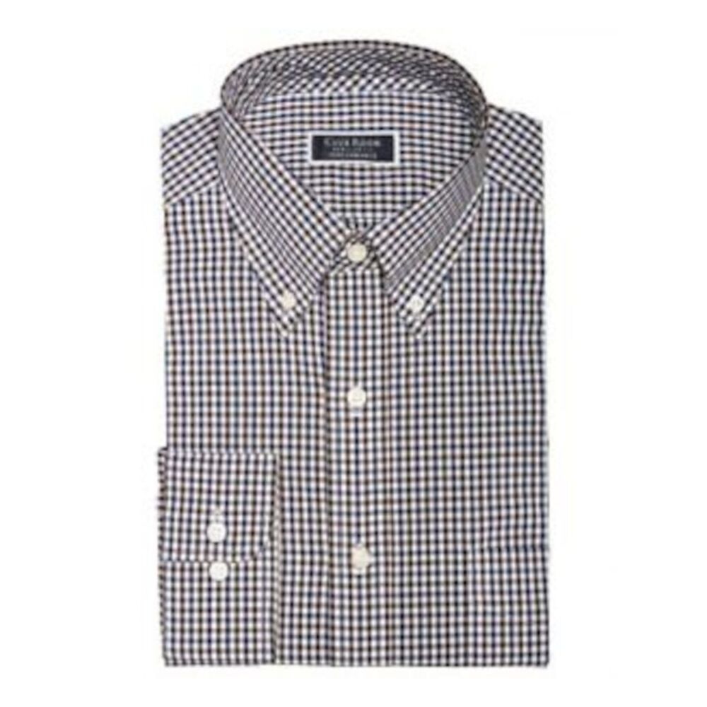 NWT CLUBROOM Mens White Collared Performance Stretch Dress Shirt 17- 32/33